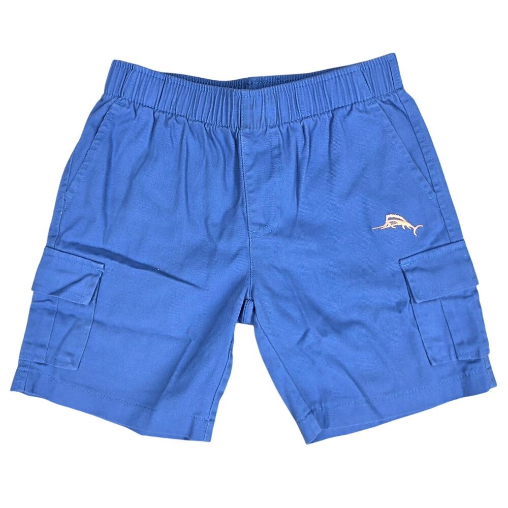 TOMMY BAHAMA TODDLER CARGO SHORTS – BLUE – SIZE 4T – 100% COTTON